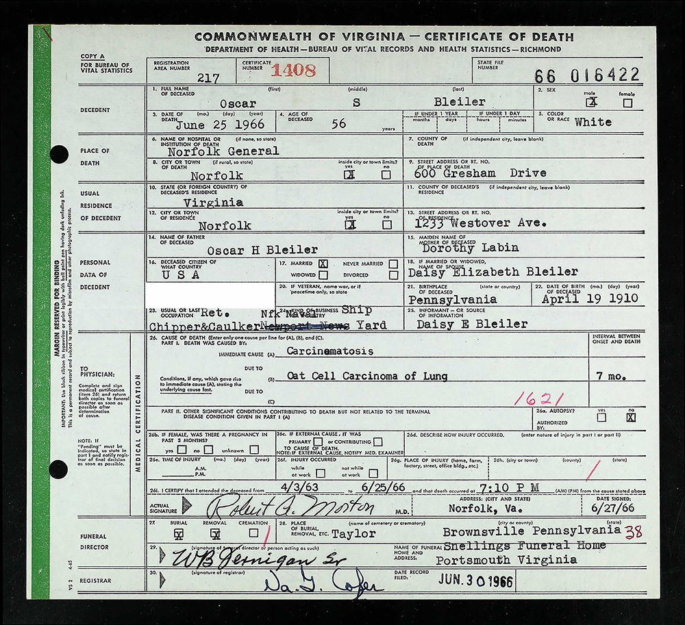death cert